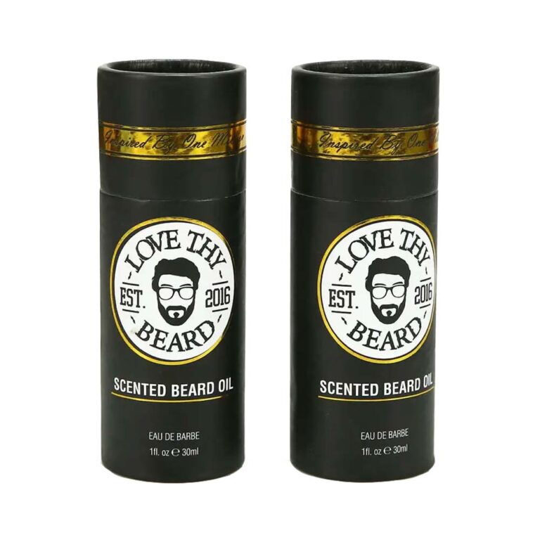 Custom Black Cardboard Tube Box for Beard Oil Packaging