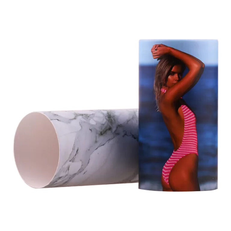 Traje de baño Bikini Empaquetado de tubo de papel con patrón de mármol