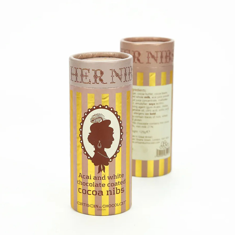 Embalaje de tubo de papel de semillas de cacao