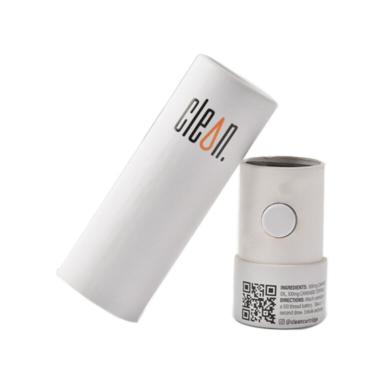 Recyclable Child Resistant Cardboard Tubes with Press Button