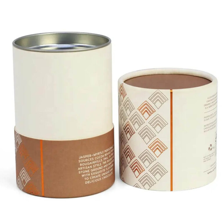 100% Boîte hermétique scellée de tubes de papier de poudre de chocolat