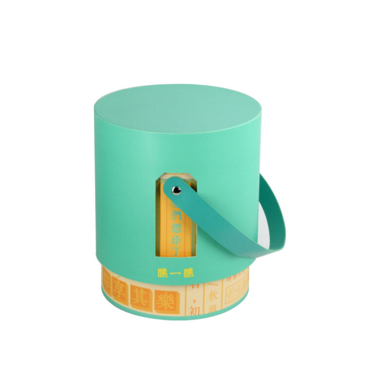 Creative Cardboard Cylindrical Paper Tube Box With Handle