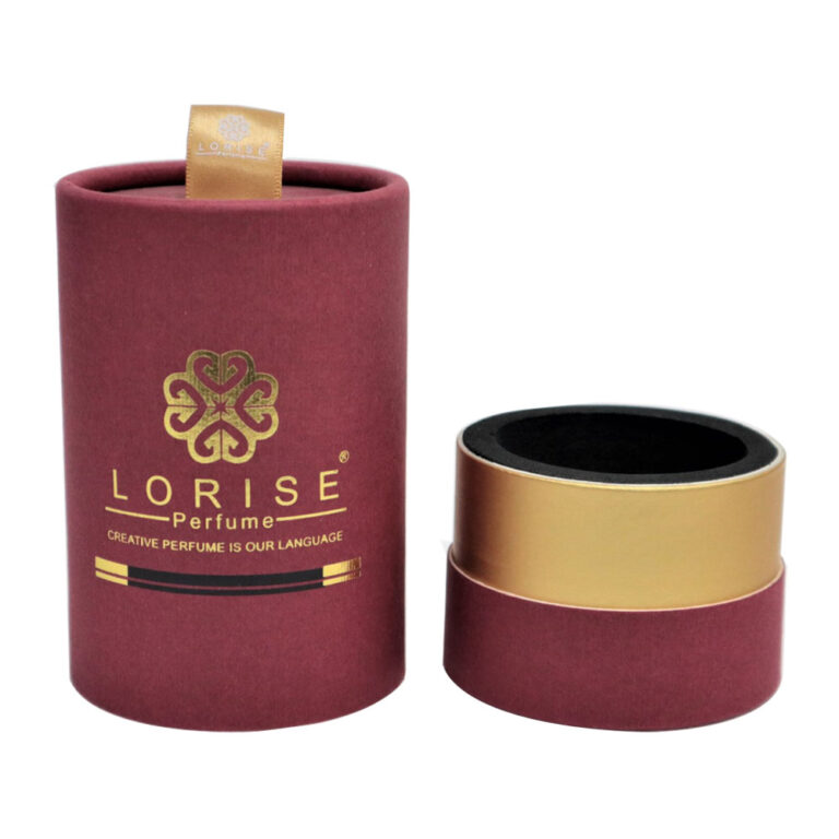 Personalizované parfémové papírové tuby z ozdobného papíru se stuhou