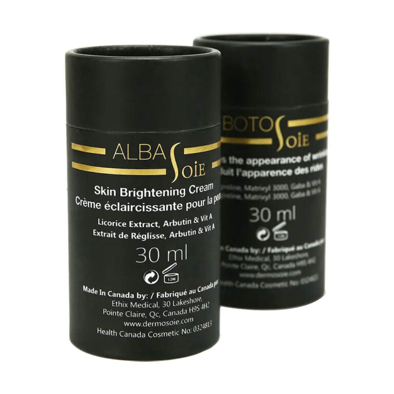 Imballaggio personalizzato del tubo di carta crema per la pelle di colore nero opaco