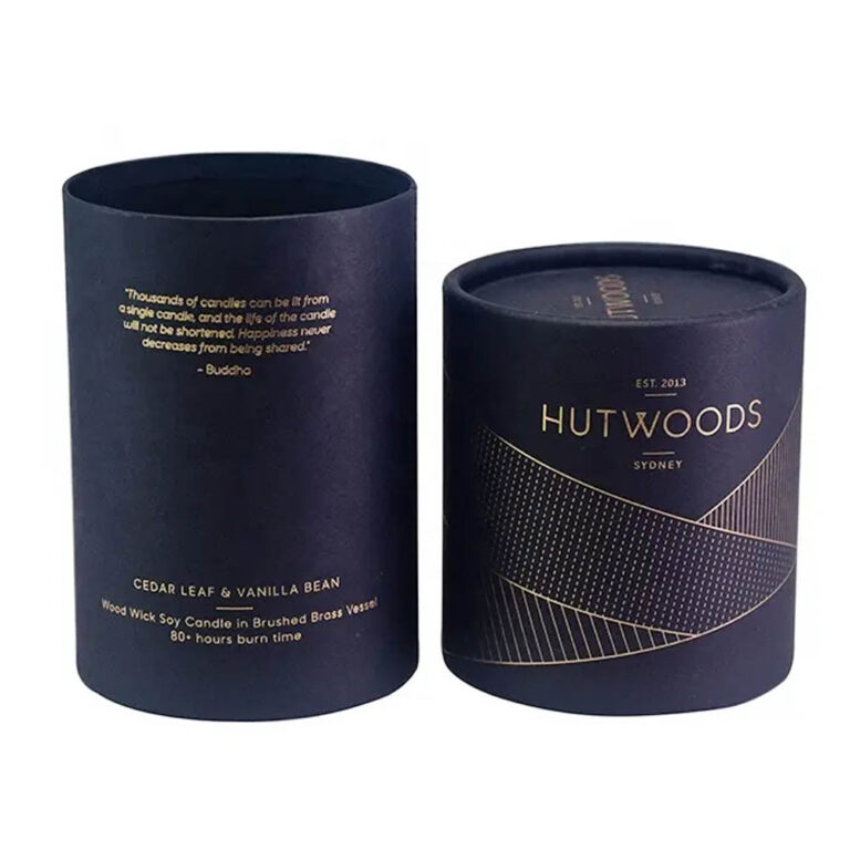Custom Cardboard Candle Packaging Tubes with Foam Holder