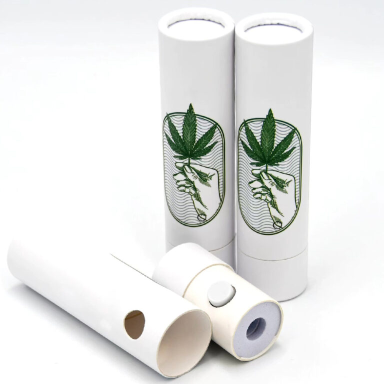 Biologiskt nedbrytbar Cannabis barnsäker pappersrör förpackning