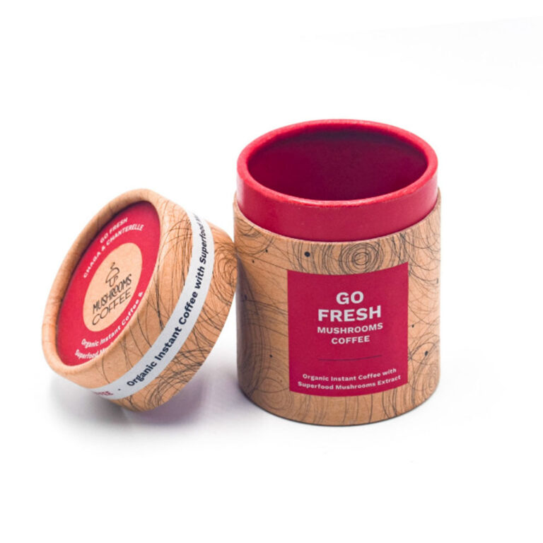 Embalagem de cilindro de papel artesanal hermético para embalagem de café