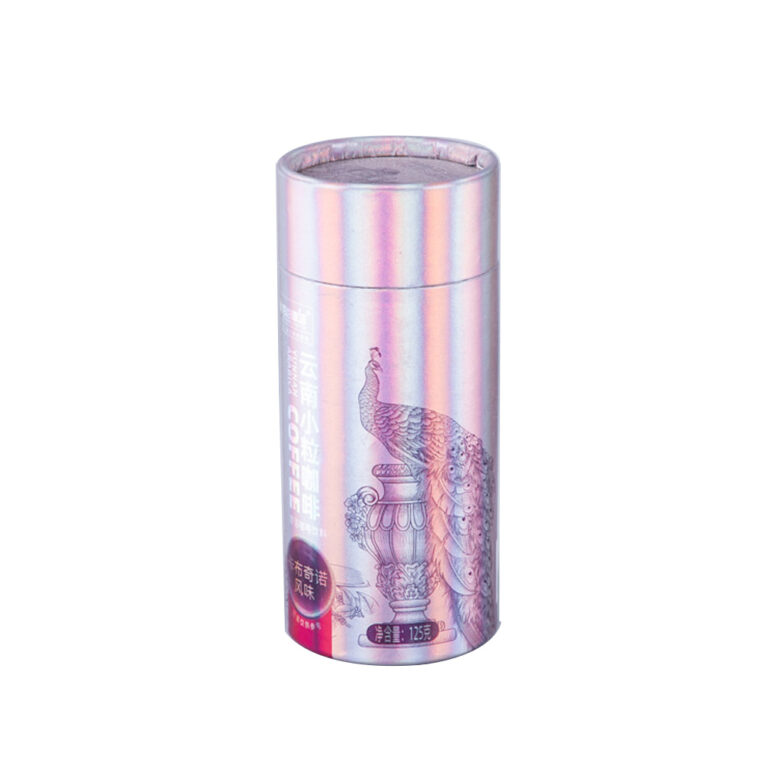 Boîte de tube de papier holographique imprimée métallisée pour cosmétiques