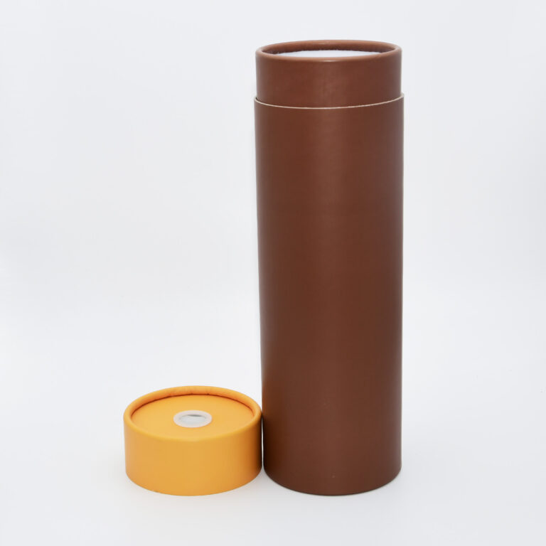 Συσκευασία σωλήνων από χαρτόνι κόκκων καφέ με βαλβίδα απαέρωσης