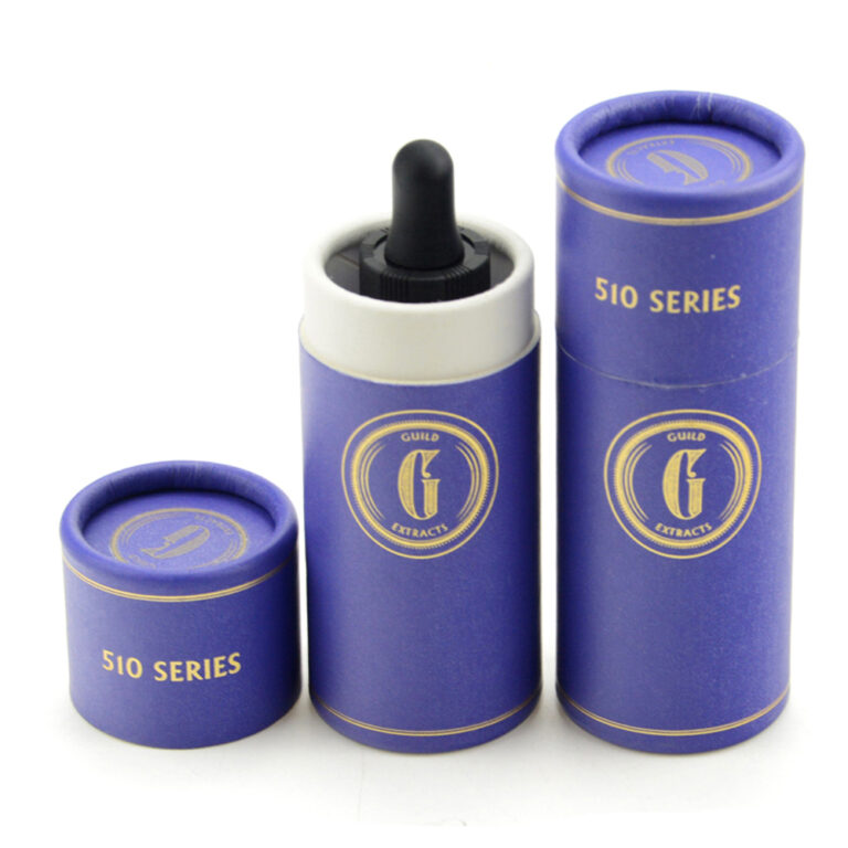 Embalaje de tubo de cartón de botella de aceite esencial impreso personalizado