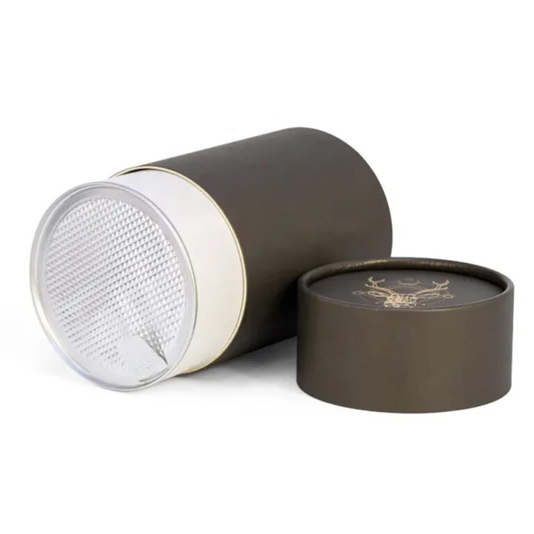 Airtight Peel-Off Lid Cardboard Tube Box for Protein Powder