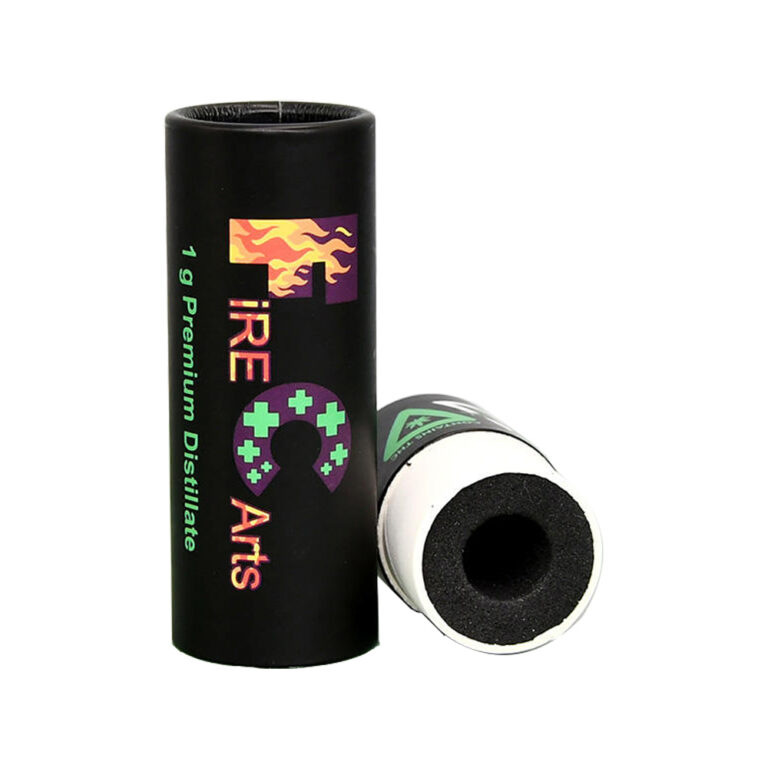 Embalagem de tubo de papelão para cartuchos de THC personalizados com suporte